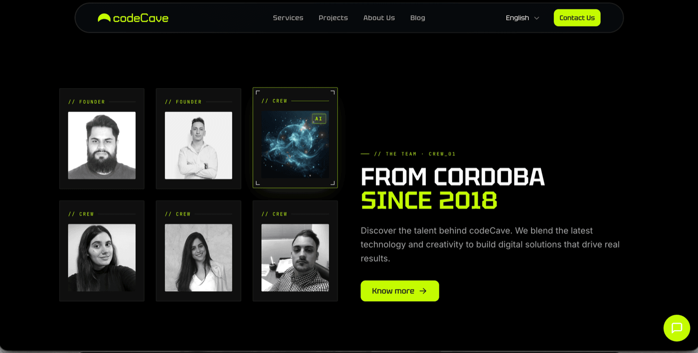 codeCave studio site
