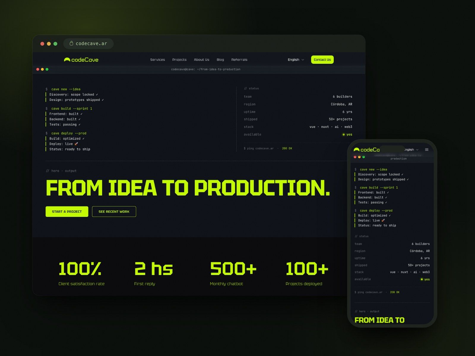codeCave — Studio Site