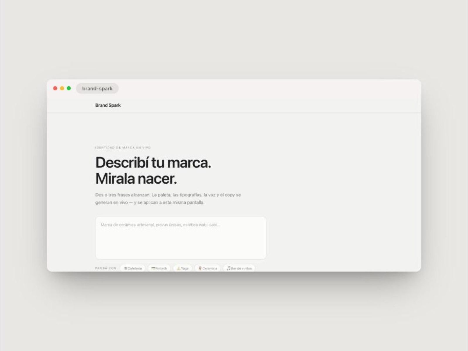 Brand Spark — Live Brand Identity
